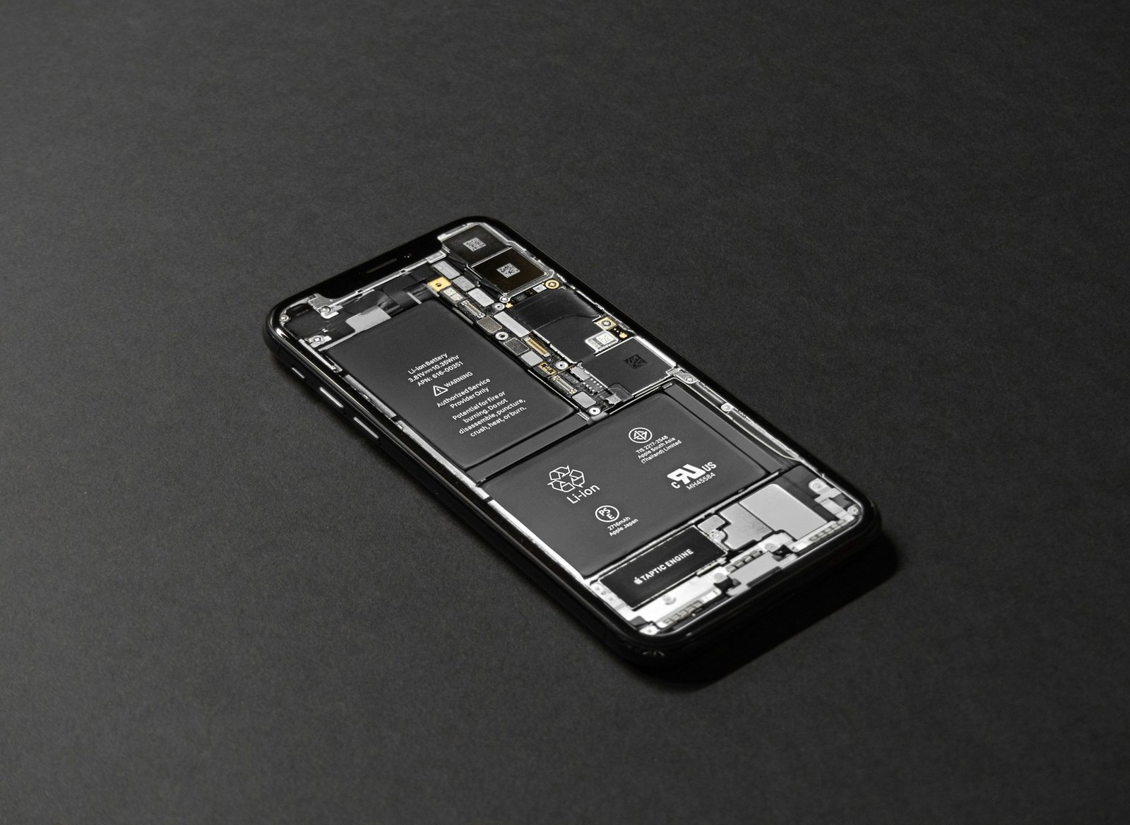 Phone battery open on table